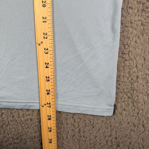 Rhone Delta Pique Polo Shirt Mens Medium Blue Performance Stretch Golf Mesh - Picture 8 of 9